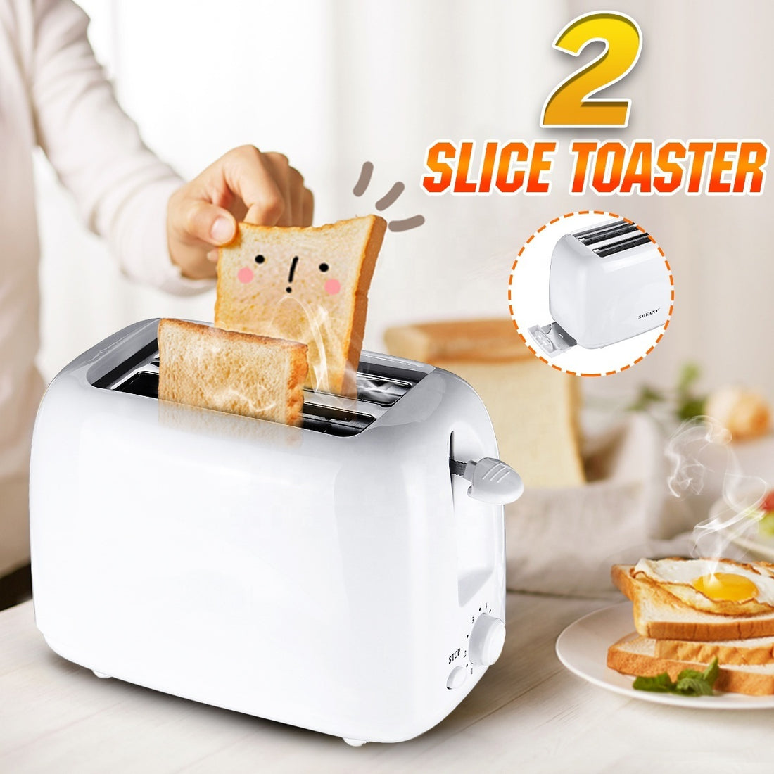 Olympia - 2 Slice Toaster